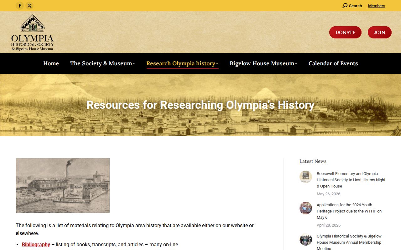 Olympia previous residents historical maps and research resources