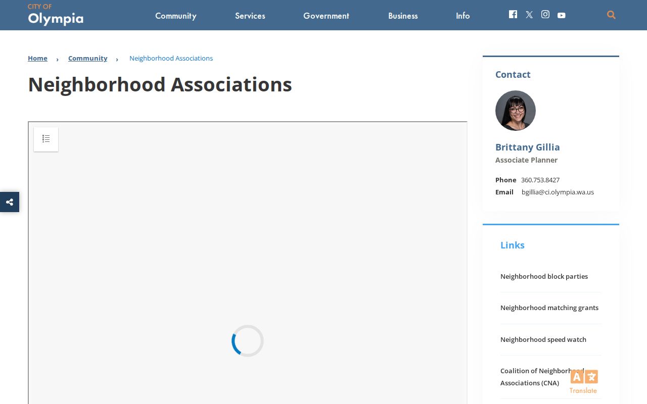 Olympia neighbors and recognized neighborhood association directory